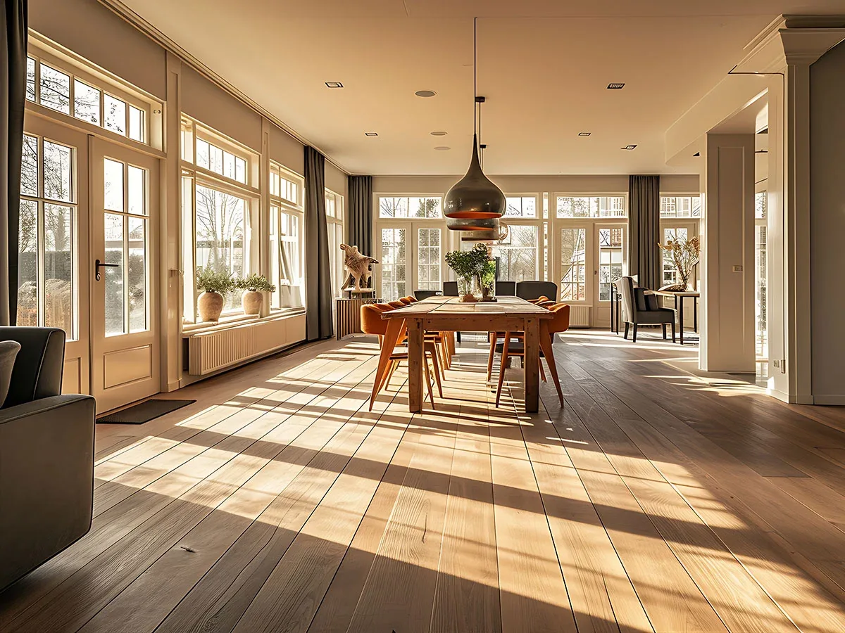 Flooring renovation inspiration in a bright open interior
